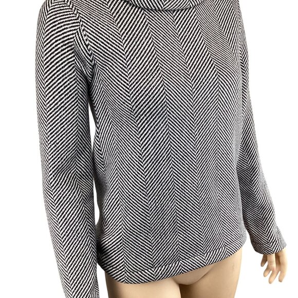 J.Crew Womens Sweatshirt Size XS Xsmall Long Sleeve Funnel Neck Herringbone‎ - Picture 8 of 10